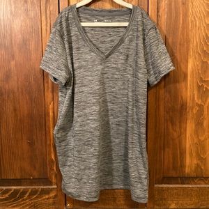Heather Gray Under Armour Heat Gear V-Neck